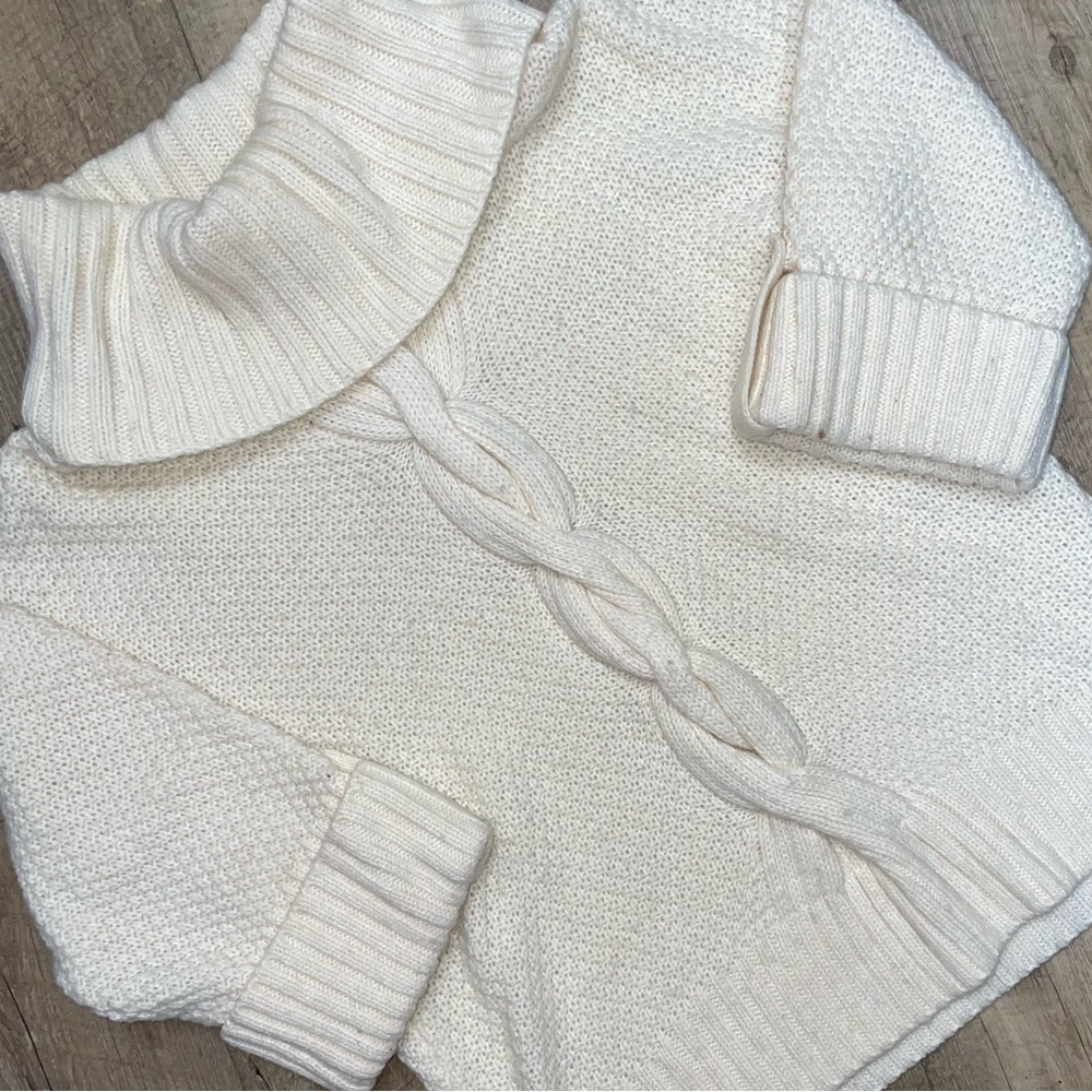 Talbots Chunky White Sweater Size MP